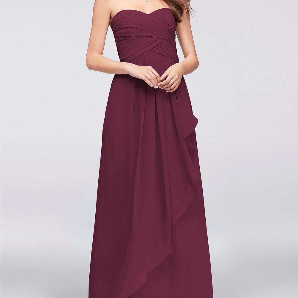 David’s bridal wtoo wine bridesmaids dress